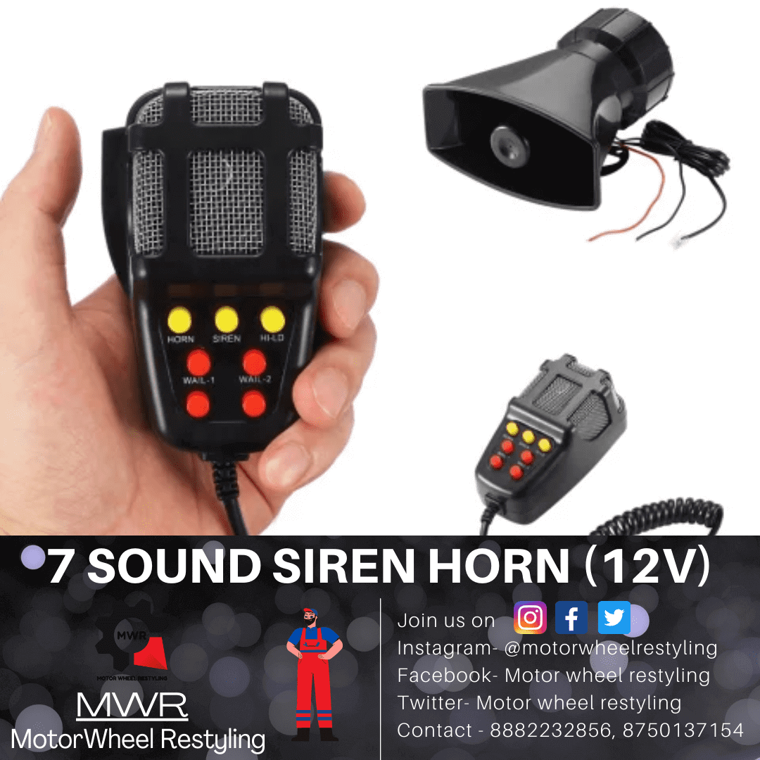MWR Car 7 sounda Siren 12V