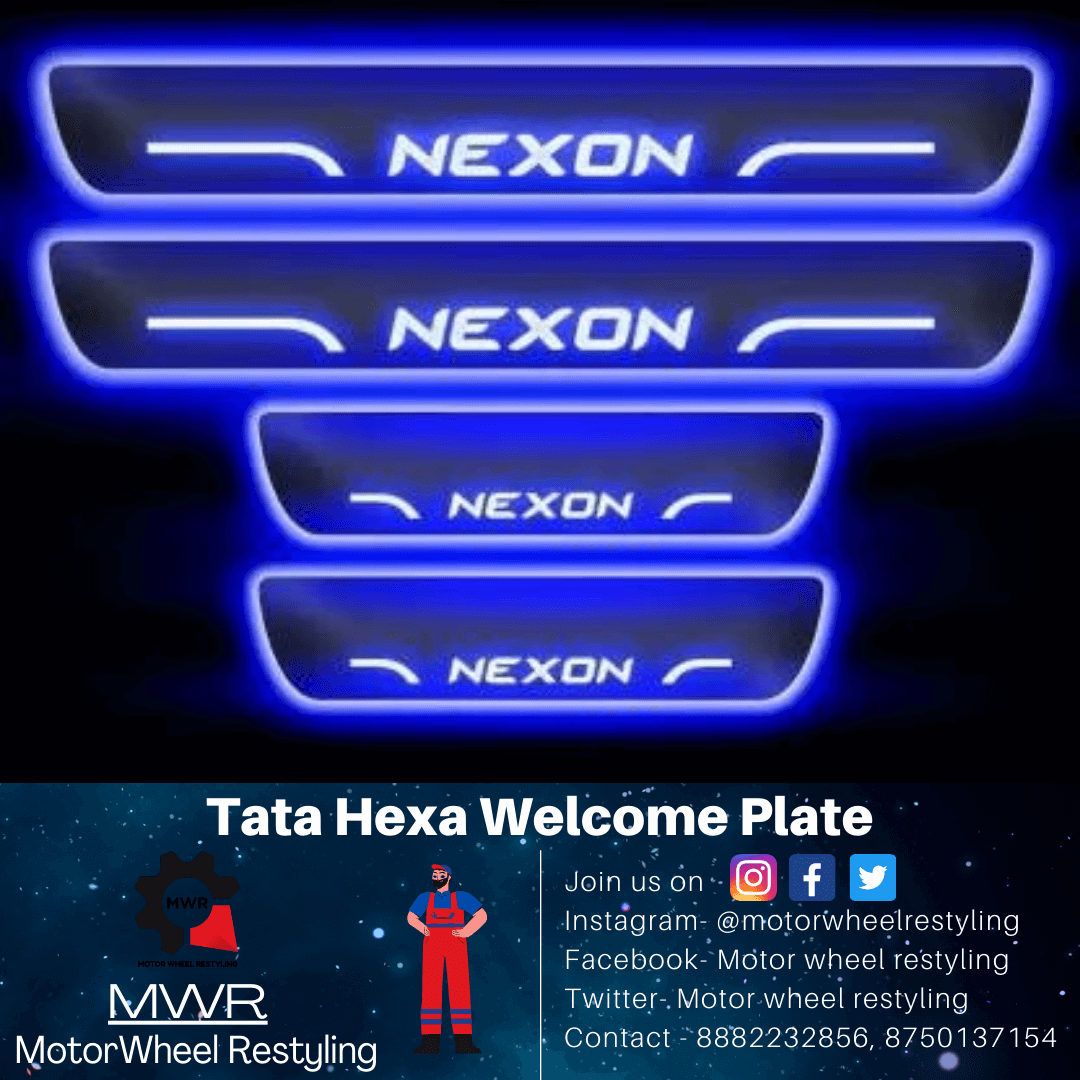 MWR tata nexon welcome plate