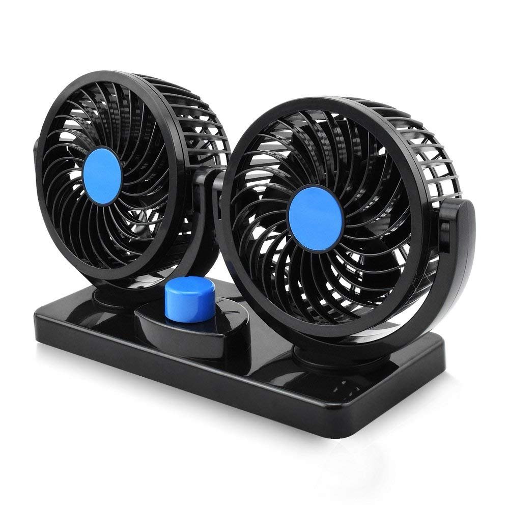 portable double head car fan